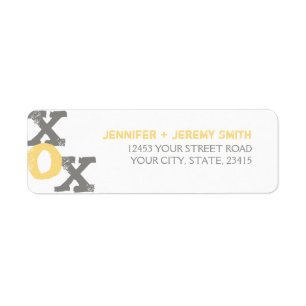 Yellow and Grey XOX Wedding