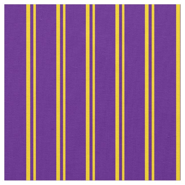 Yellow and Indigo Coloured Pattern Fabric (Close Up)