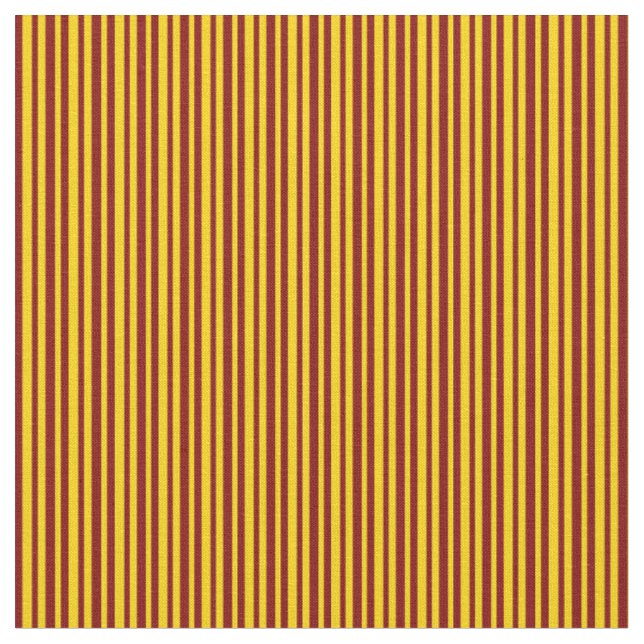 Yellow and Maroon Striped Pattern Fabric (Close Up)