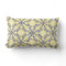 Yellow and Navy Blue Scrollwork Pattern Pillow