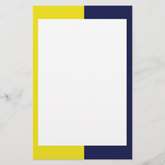 Yellow and Navy Stationery