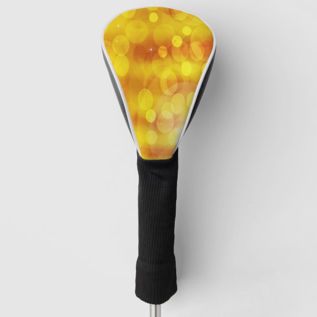 Yellow and Orange Circles Sparkles... Today Is a  Golf Head Cover (Front)