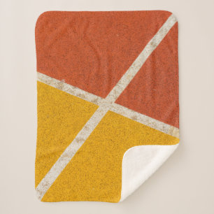 Yellow and orange flooring sherpa blanket