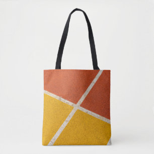 Yellow and orange flooring tote bag