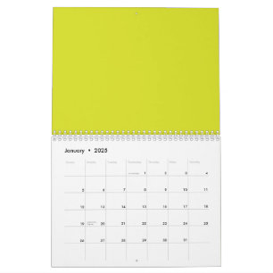 Yellow and orange geometric shapes are arranged ag calendar
