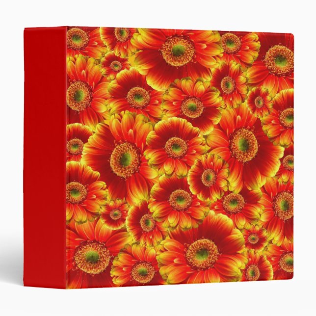 Yellow and Orange Gerbera Daisies Binder (Front/Spine)