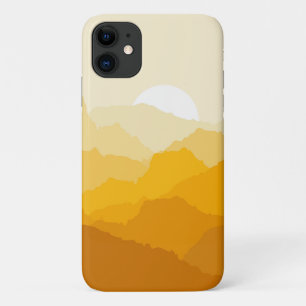 Yellow and orange mountain sunrise iPhone 11 case