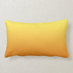 “Yellow And Orange Ombre” Lumbar Pillow