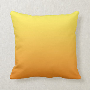 “Yellow And Orange Ombre” Throw Pillow