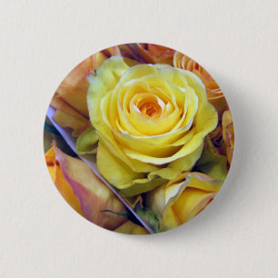 Yellow and Orange Roses 2 Inch Round Button