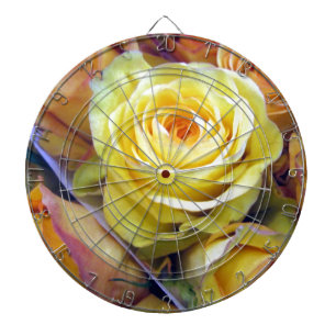 Yellow and Orange Roses Dartboard