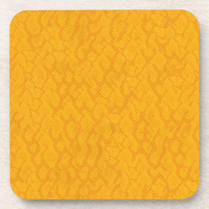 Yellow and Orange Snake Skin Coaster