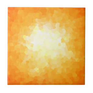 Yellow and Orange Sunburst Geometric Shape Modern Tile