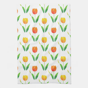 Yellow and Orange Tulips 2 Kitchen Towel