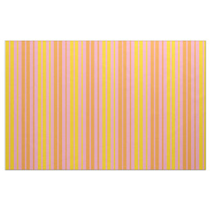 Yellow and Orange Vertical Stripes Pink Fabric
