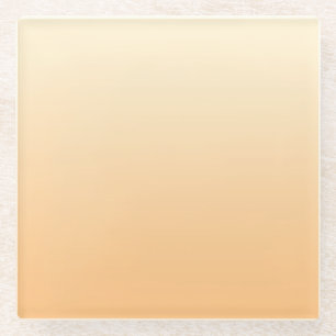 Yellow and Peach Colour Gradient Glass Coaster