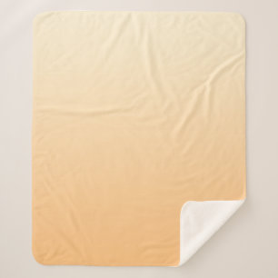 Yellow and Peach Colour Gradient Sherpa Blanket