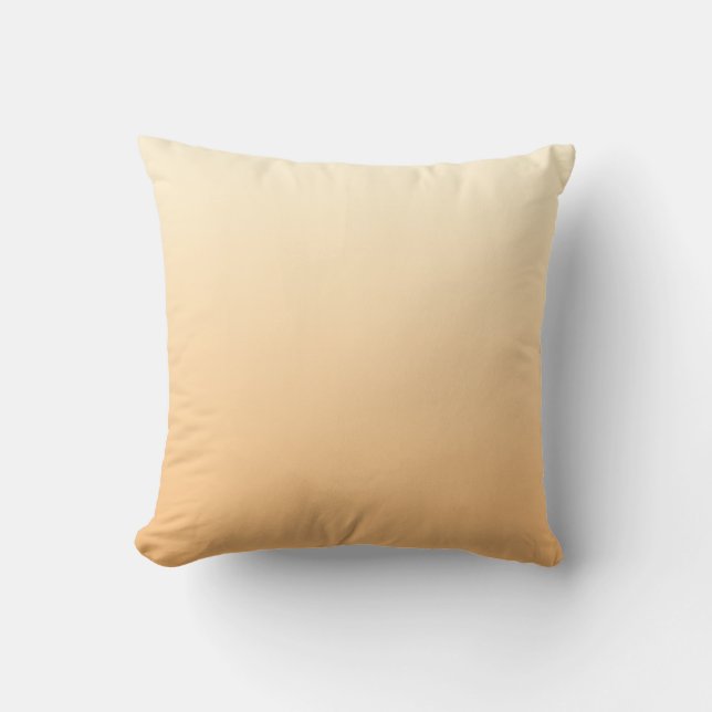 Yellow and Peach Colour Gradient Throw Pillow (Front)
