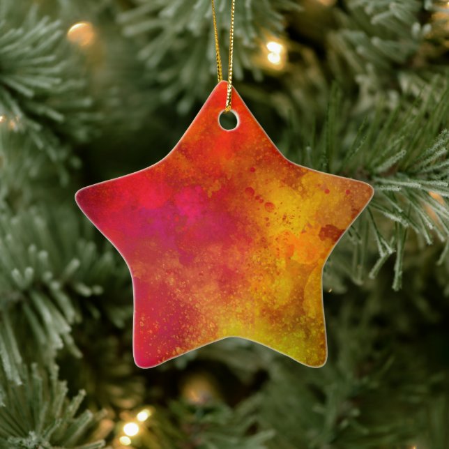 Yellow and pink Ceramic Decoration (Tree)