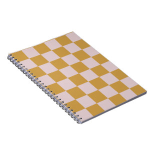 Yellow and Pink Checkered Notebook
