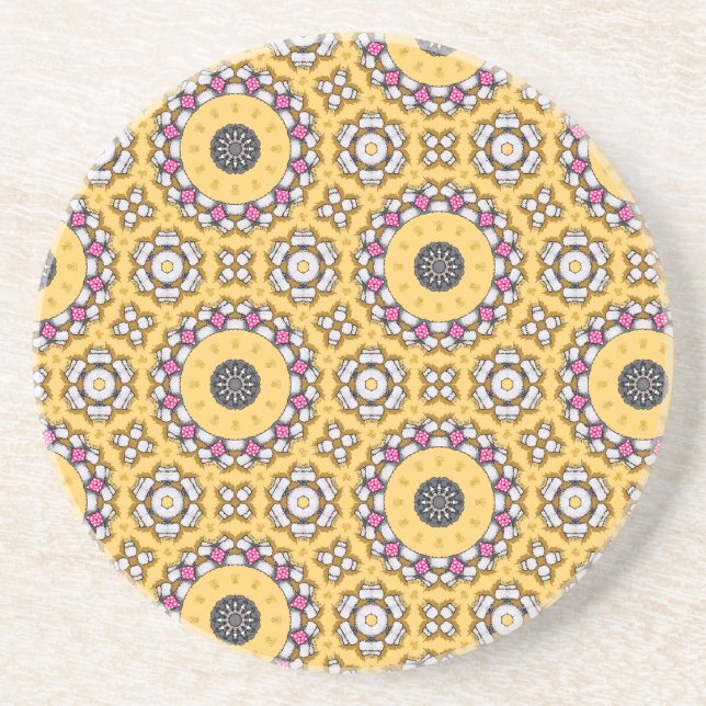 Yellow and Pink Coaster (Front)
