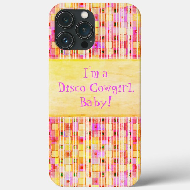 Yellow and Pink Disco Cowgirl Fringe Case-Mate iPhone Case (Back)