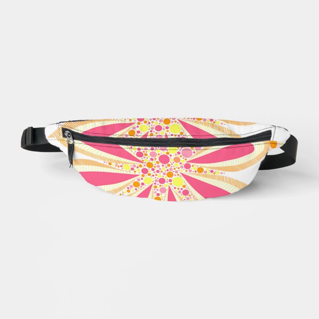Yellow and Pink Flowers Fanny Pack (Front)