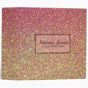 Yellow And Pink Gradient Glitter Binder
