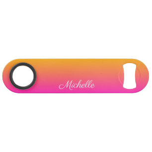 Yellow and pink gradient ombre bar key