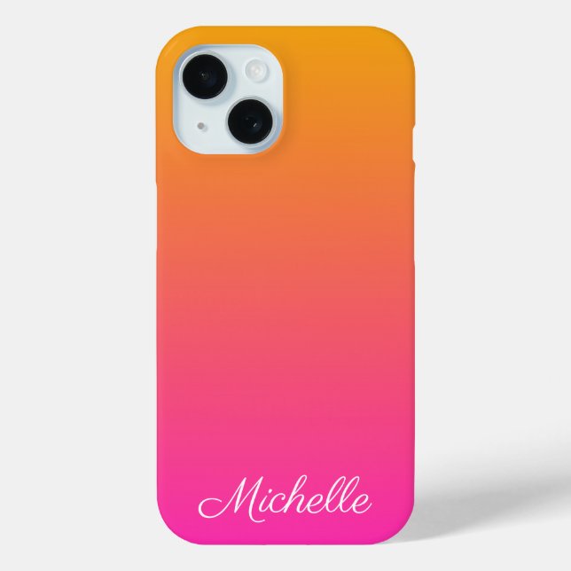 Yellow and pink gradient ombre Case-Mate iPhone case (Back)
