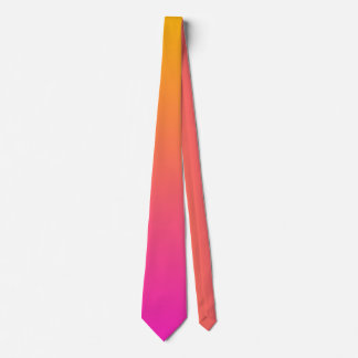 Yellow and pink gradient ombre tie