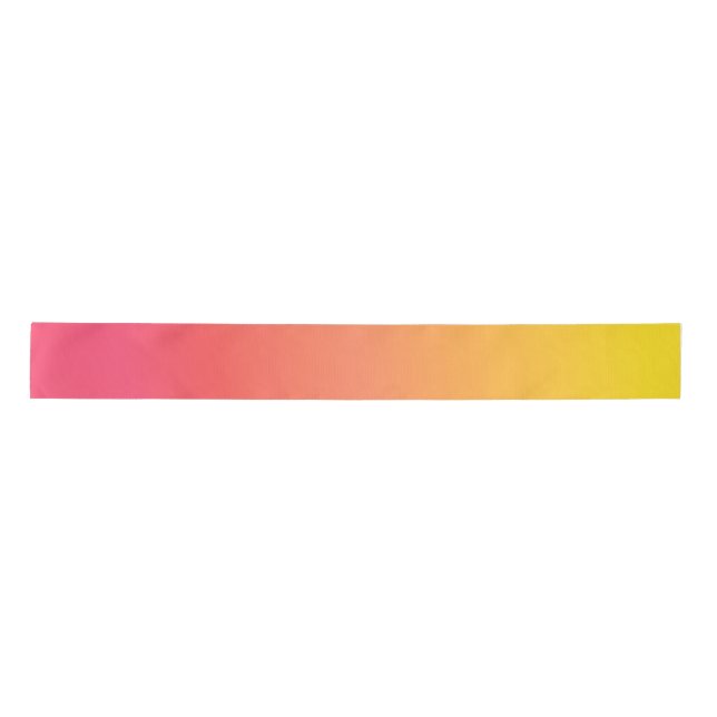Yellow and Pink Gradient Satin Ribbon (Front)
