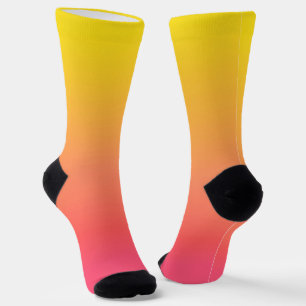 Yellow and Pink Gradient Socks