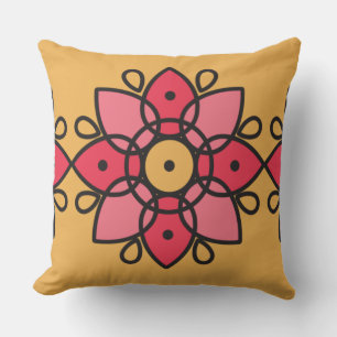 yellow and pink pillow