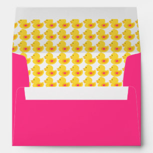 Yellow and Pink Rubber Ducky Pattern Envelope