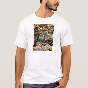 Yellow and Plum Trout Lily and Snail Shell T-Shirt