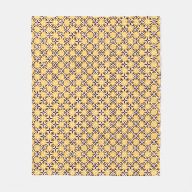 Yellow and Purple Fleece Blanket (Front)