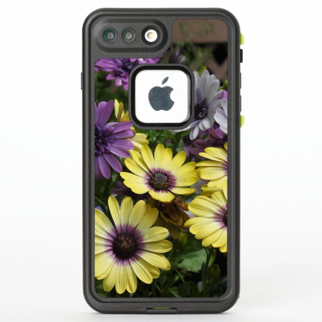 Yellow and Purple Flowers LifeProof iPhone Case (Back)