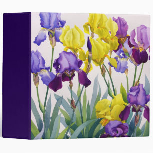 Yellow and Purple Irises Binder