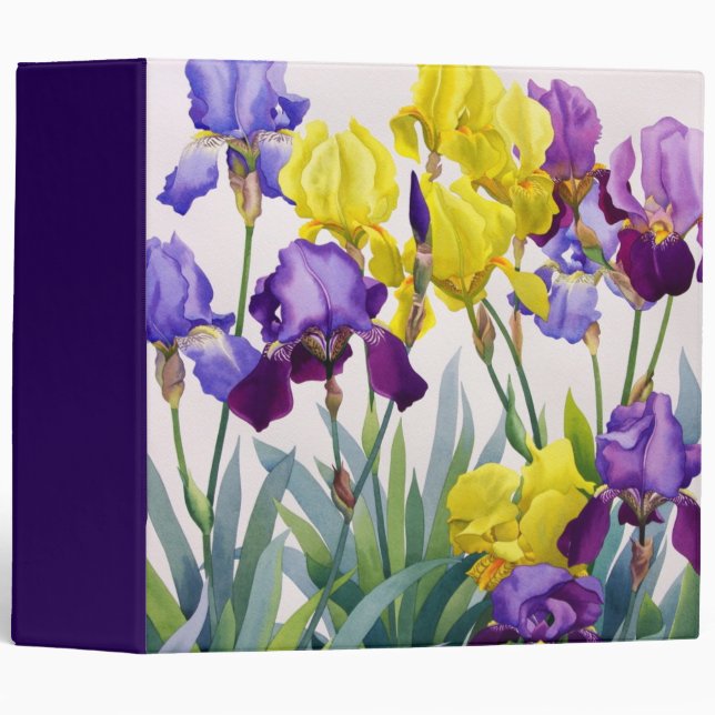 Yellow and Purple Irises Binder (Front/Spine)