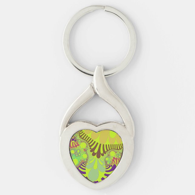 Yellow and Purple Mod Keychain (Front)