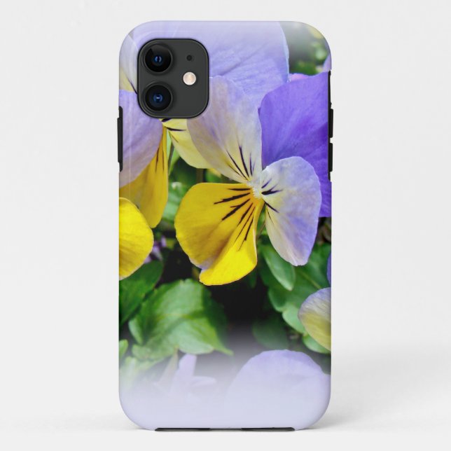 Yellow and Purple Pansies Case-Mate iPhone Case (Back)