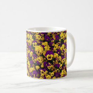Yellow and Purple Pansies Coffee Mug