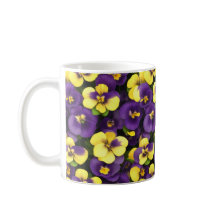 Yellow and Purple Pansy Flowers