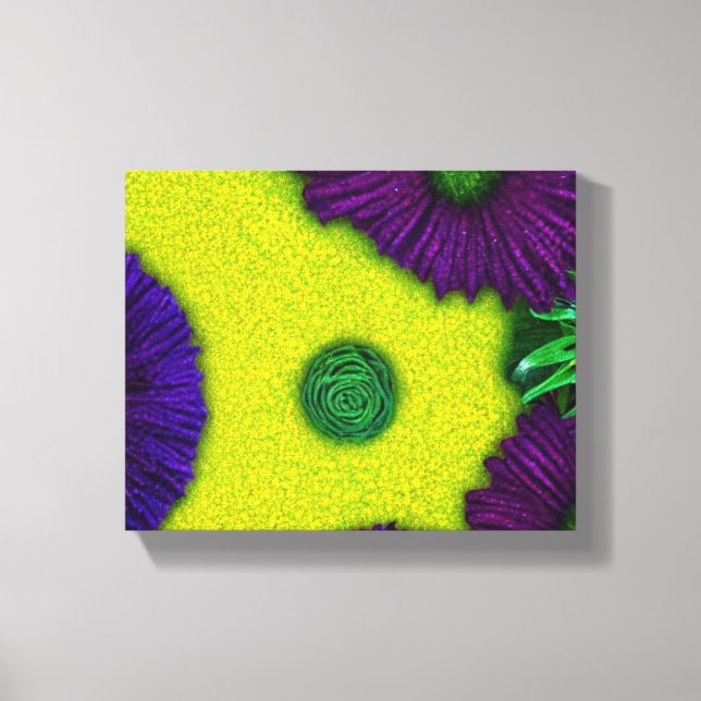 Yellow and purple to look at. canvas print (Front)