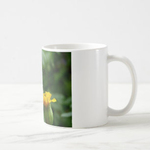 Yellow and Red Butterfly on Yellow Flower Coffee Mug