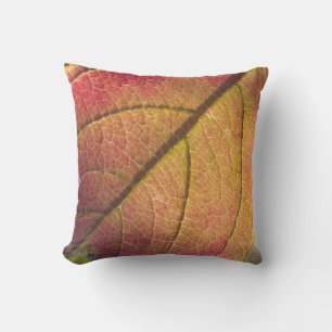 Yellow And Red Fall Leaf Throw Pillow