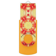 Yellow and Red Fractal Holiday Pattern ~