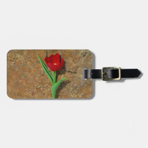 yellow and Red Tulip Luggage Tag