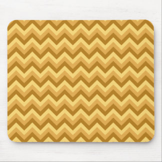Yellow and Tan Zigzag Stripes. Mouse Pad